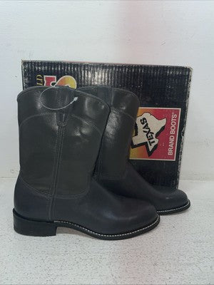 New Youth Gray Texas Brand Cowboy Boots. 3205 4.5 4 1/2 D. 22-109