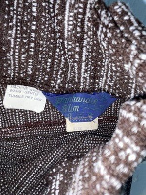 New Vintage Brown Speckled Panhandle Slim Polyester Pants #12406 XX-14