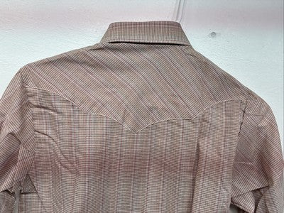 New Women’s Champion Western Plaid Long Sleeve Pearl Snap Size 14 II-71