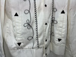 New Women’s White HbarC California Ranchwear Long Sleeve Shirt Medium WW-17