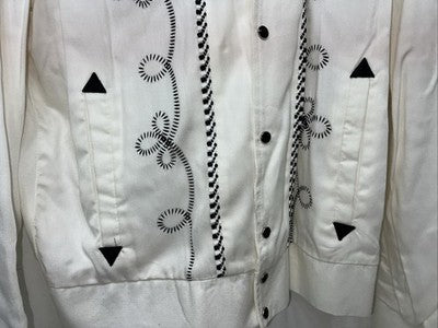 New Women’s White HbarC California Ranchwear Long Sleeve Shirt Medium WW-17
