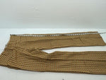 New Vintage Brown Checkered Ranchmount Polyester Pants #7390 SS-88