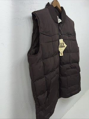 New Men Ely Cattleman Brown L  Puffer Vest #241120 LLL-45