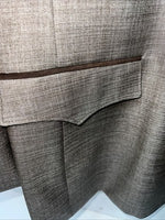 New Men’s Circle S Brown Suit Jacket 48R #25832 T-607