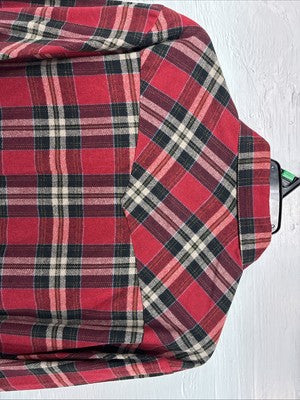 New Men’s ELY Cattleman Red Plaid Long Sleeve Pearl Snap XL O-55