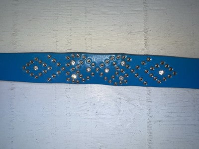 New Blue Genuine Leather Nocona Silver Bling XX Belt #N3431617 NN-135