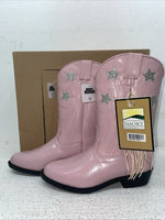 New Kids Pink With Fringe Smoky Mountain Cowboy Boots. 1058 C 13. 23-56