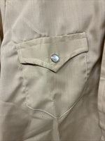 New Kids Denver Tan Long Sleeve Pearl Snap Size 10 YY-61