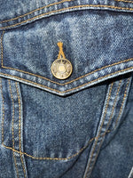 New Women’s ELY Outwear Blue Jean Jacket Large #241014 RR-11