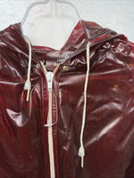 New Women’s Red Vintage Roller Disco Raincoat XL #42000 UU-9