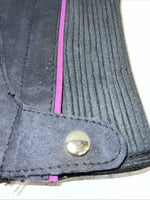 New Tough 1 Equi-Grip Purple Navy Synthetic Half Chaps #63-76 H-512