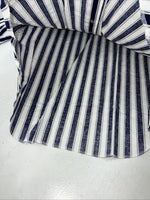 New Men’s Blue White HbarC Ranchwear Long Sleeve Pearl Snap Shirt 16.5x34 L S-13