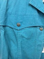 New Women’s Wrangler Blue Short Sleeve Button Up Medium MM-107