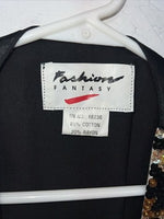 New Men’s Fashion Fantasy Black Cheetah Zebra Tuxedo Suit Vest Medium WW-62