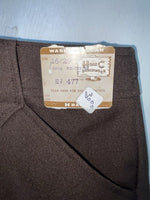 New Vintage Brown H Bar C Polyester Pants #477 3A-38