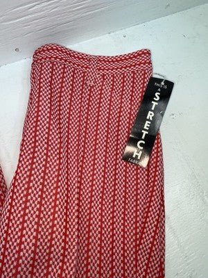 New Vintage Red Checkered Panhandle Slim Polyester Pants #8042 ZZ-70