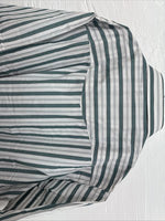 New Men’s ELY Cattleman Blue White Stripe Short Sleeve Pearl Snap XL M-35