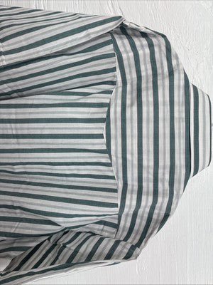 New Men’s ELY Cattleman Blue White Stripe Short Sleeve Pearl Snap XL M-35