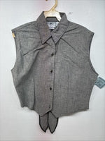 New Women’s Cowboy Threads Gray Sleeveless Button Up Size Small TT-60 