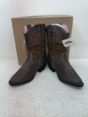 New Kids Brown Smoky Mountain Cowboy Boots. 1122 C 2.5 2 1/2. 23-154