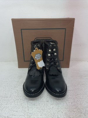 New Youth Black Lace Up Smoky Mountain Cowboy Boots. 3009 C 1. 23-94