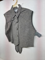 New Women’s Cowboy Threads Gray Sleeveless Button Up Size Small TT-60 