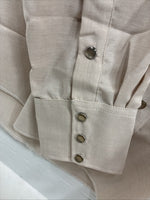 New Men’s Circle A Tan Long Sleeve Pearl Snap 16 X 36 Large X-60