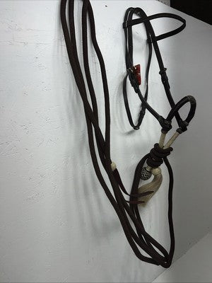 New Royal King Brown Bit Less Bridle #45-296-32-0 W-2