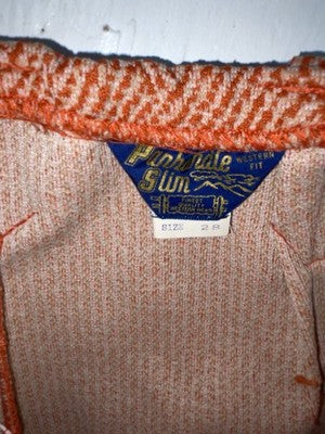 New Vintage Oranges Checkered Panhandle Slim Polyester Pants #1212 ZZ-79