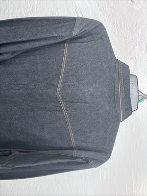 New Men’s ELY Cattleman Dark Blue Jean Long Sleeve Pearl Snap XL M-80