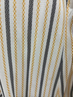 New Men’s H Bar C Yellow Black White Stripe Long Sleeve Pearl Snap Medium T-95