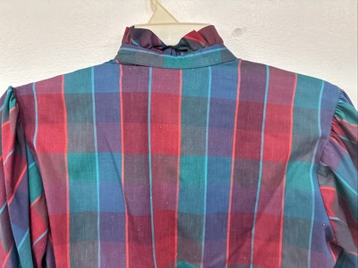 New Women’s Dickson Jenkins Plaid Long Sleeve Button Up Size 16 MM-140