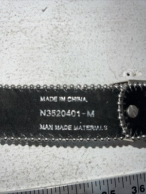 New Black Genuine Leather Blazin Roxx Blue Cross Bling M Belt #N3520401 Z-2