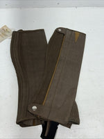New Tough 1 Brown Synthetic Half Chaps Medium #63-76 H-513