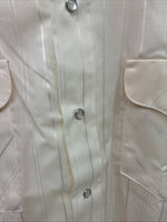 New Men’s Panhandle Slim Yellow Stripe Short Sleeve Pearl Snap 16.5 Large X-11