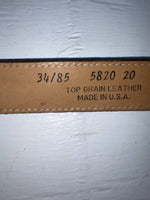 New Brown Genuine Leather Dan Post Tooled 34” Belt #5820 Z-134
