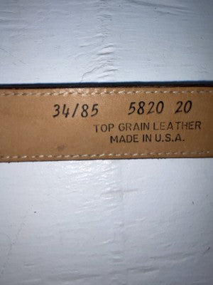 New Brown Genuine Leather Dan Post Tooled 34” Belt #5820 Z-134