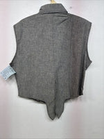 New Women’s Cowboy Threads Gray Sleeveless Button Up Size Small TT-60 
