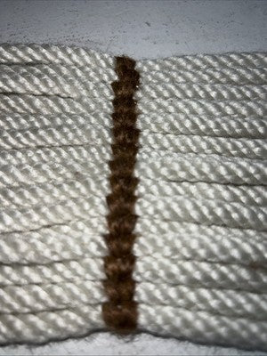 New Star Rider White Brown Mohair 24” Cinch #102 BB-6