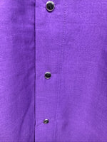 New Men’s Cumberland Purple Western Design Long Sleeve Pearl Snap Large AA-20
