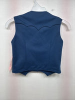 New Kids Western Heritage Blue Vest Size 12 Girls TT-52
