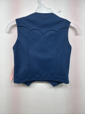 New Kids Western Heritage Blue Vest Size 12 Girls TT-52