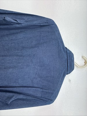 New Women’s H Bar C Blue Jean Long Sleeve Pearl Snap 34 TT-8