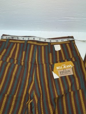 New Vintage Western Striped Prior Polyester Pants #1123 SS-69