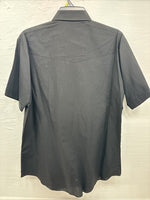 New Men’s ELY Cattleman Black Eagle Designed Short Sleeve Pearl Snap Large T-65