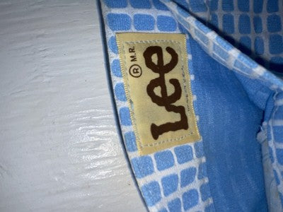 New Women’s Vintage Blue Checkered Lee Polyester Pants #2652644 NN-151