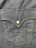 New Men’s LongHorn Blue Jean Long Sleeve Pearl Snap 14 Small AA-100