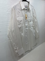 New Men’s H Bar C White Dot Design Long Sleeve Pearl Snap 15.5 Medium M-90