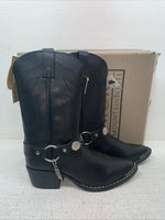 New Youth Black Smoky Mountain Cowboy Boots. 1083 Y 5. 24-134