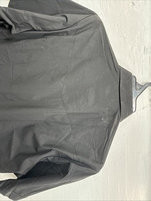 New Men’s ELY Cattleman Black Simple Short Sleeve Pearl Snap 17 XL Q-24